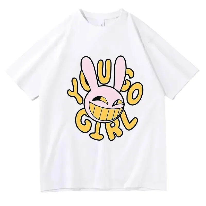 The Amazing Digital Circus YOU GO GIRL T-shirt Men Women Kids Cotton Clothing Cartoon Fashion Round Neck Short Sleeved Tee