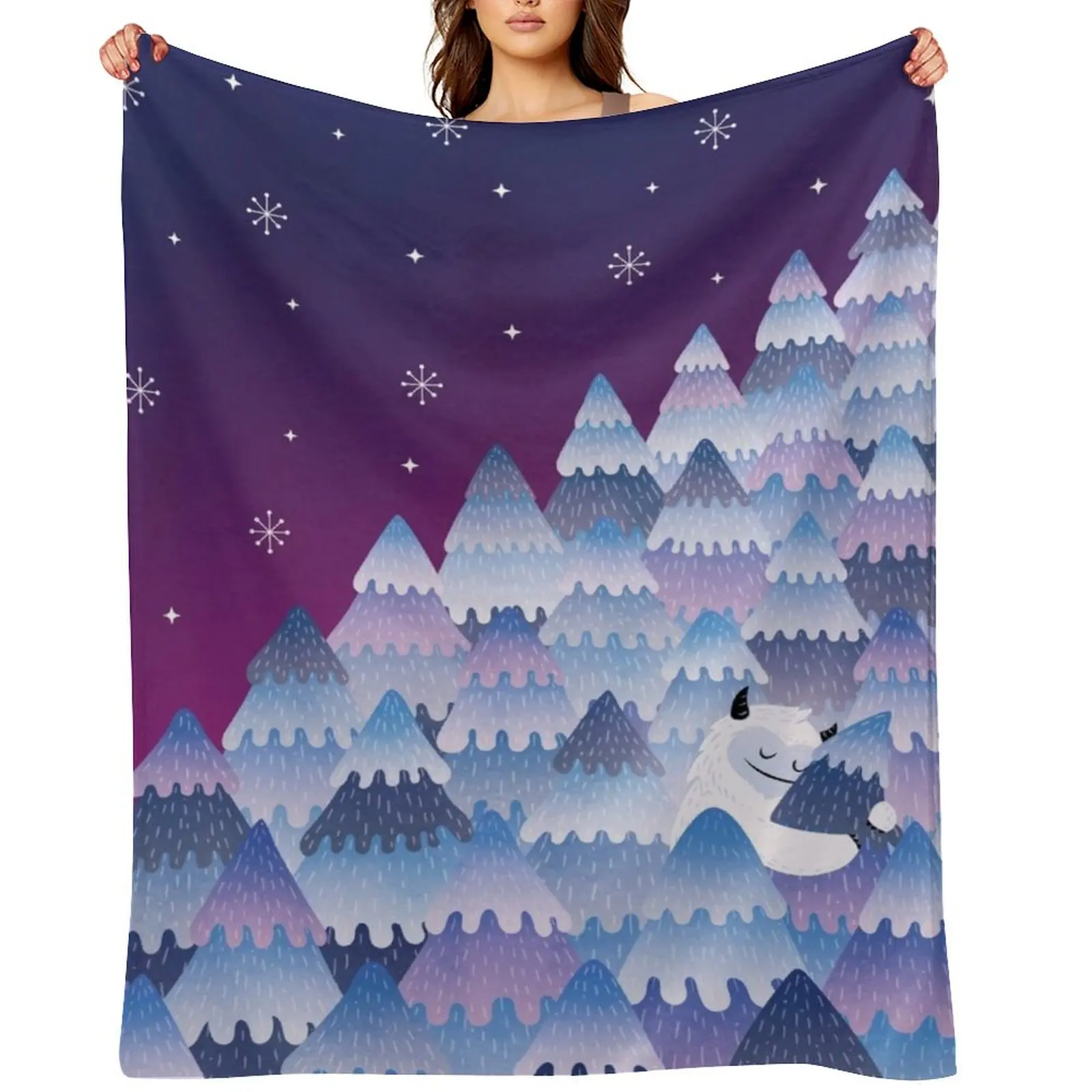 

Tree Hugger (Night version) Throw Blanket Blankets Sofas Of Decoration wednesday Decoratives Bed linens Blankets