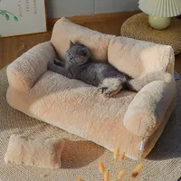 Velvet Soft Warm Pet Sofa for Small Dogs Cats Luxury Cat Bed Detachable Washable Non-slip Kitten Puppy Sleeping Bed Pet Supplies