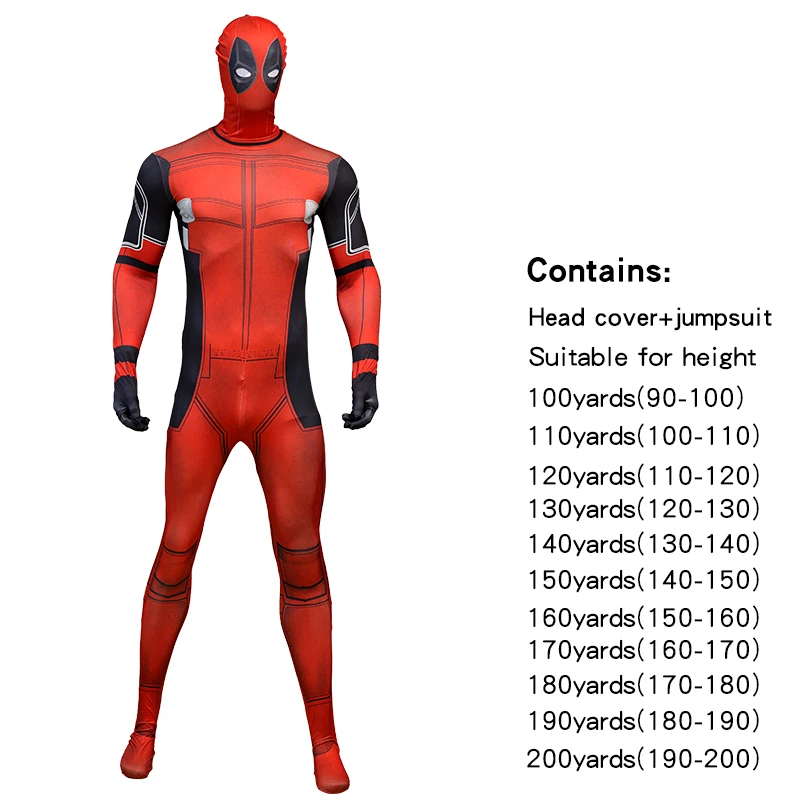 بذلة ديدبول للأطفال، بدلة لعب الأدوار الخارقة، زي شخصية فيلم الخيال للأولاد مع السيف