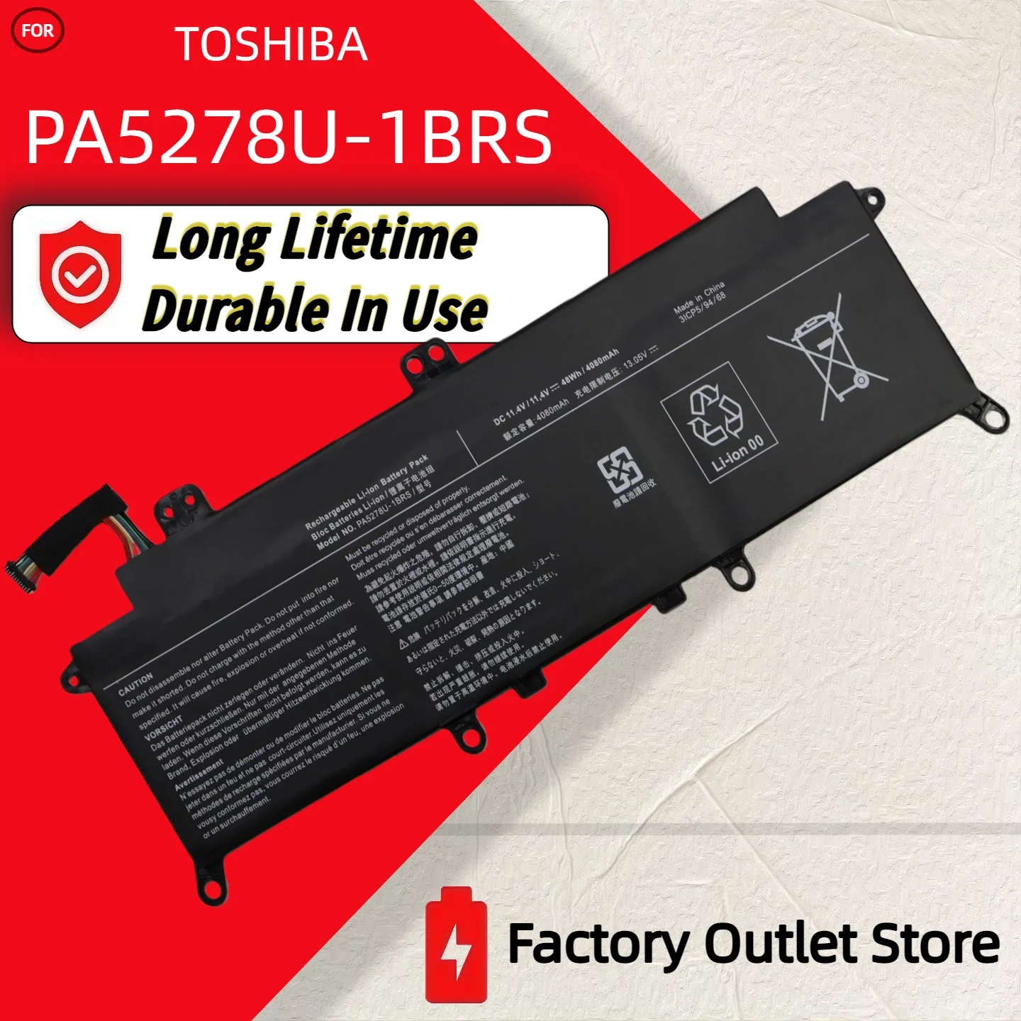 

Wholesale And Retail❗❗❗ PA5278U-1BRS Battery for Toshiba Portégé X30-D-123 X30-E X30-F Tecra X40-D-14M X40-D-11F X40-D-145