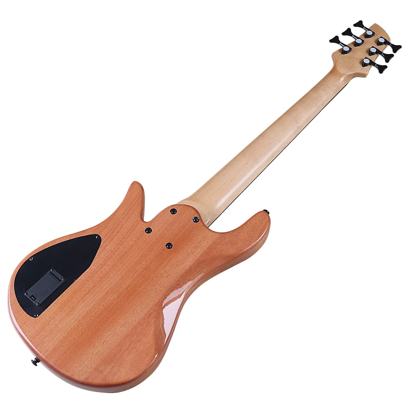 Active 6 string  Electric Bass Guitar Ying Yang Bass Flame Maple Top High Glossy Solid Okoume Wood Body Fast Deliver