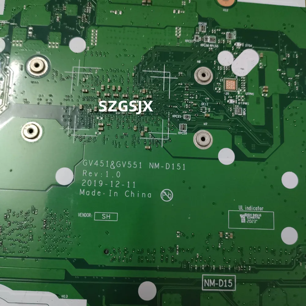 FOR  Lenovo V14-ADA /V15-ADA Laptop Motherboard NM-D151 With CPU  Athlon 3050U R3-3250U R5-3500U R7-3700U RAM4G FRU: 5B20S44343