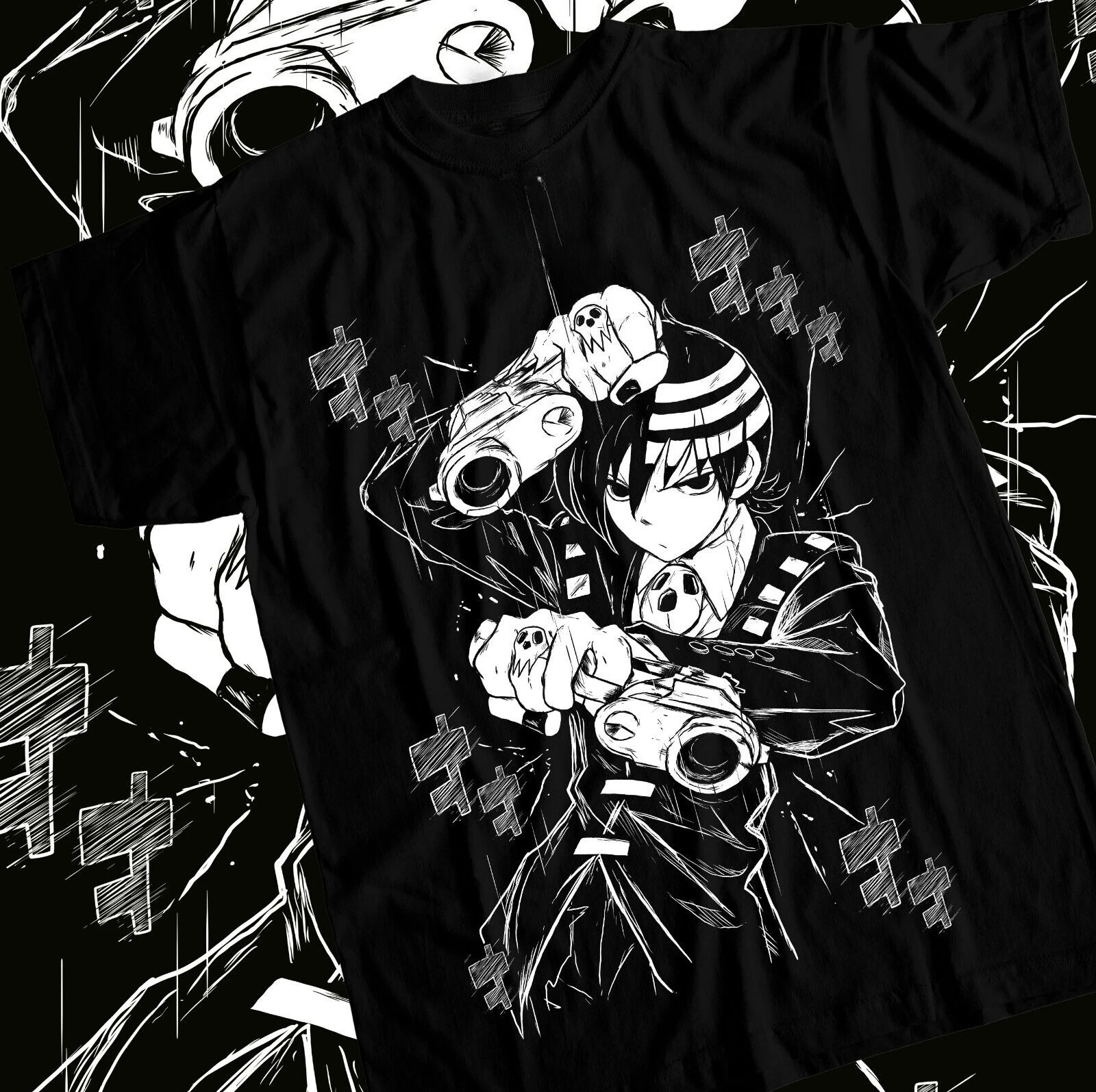 Death Boy Soul Eater T-Shirt Anime Death God of Death Damen Kleidung Mode Grafik T-Shirts Ästhetische Kleidung Vintage Y2K Top