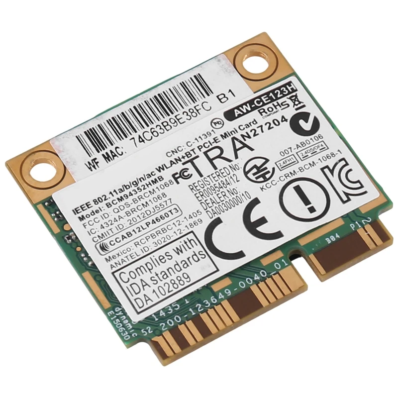 

1 Pcs For Azurewave BCM94352HMB WIFI Card Mini Pcie 802.11AC 867Mhz Wireless Card