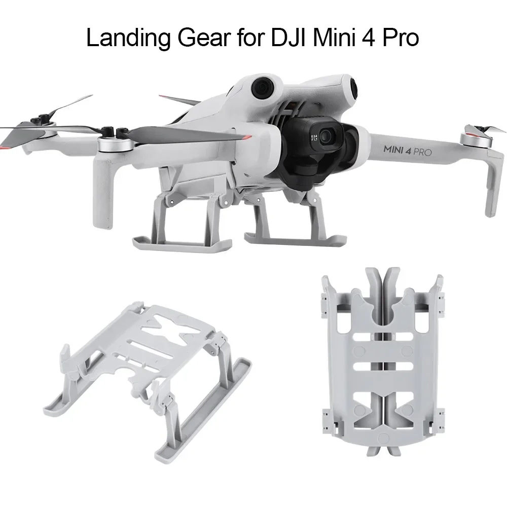 For DJI Mini 4 Pro Landing Gear Drone Heightened Sled Stand Foldable Landing Legs Extended Protective Kit Mini 4 Pro Accessory