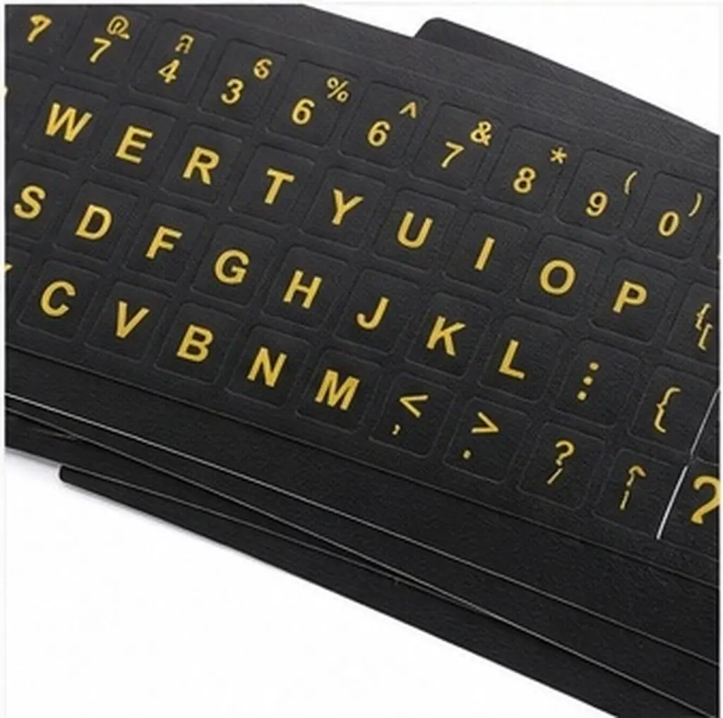 6Sheets Keyboard Stickers for Laptop Notebook Computer Universal English Language Replacement Labels Matte Texture Smooth