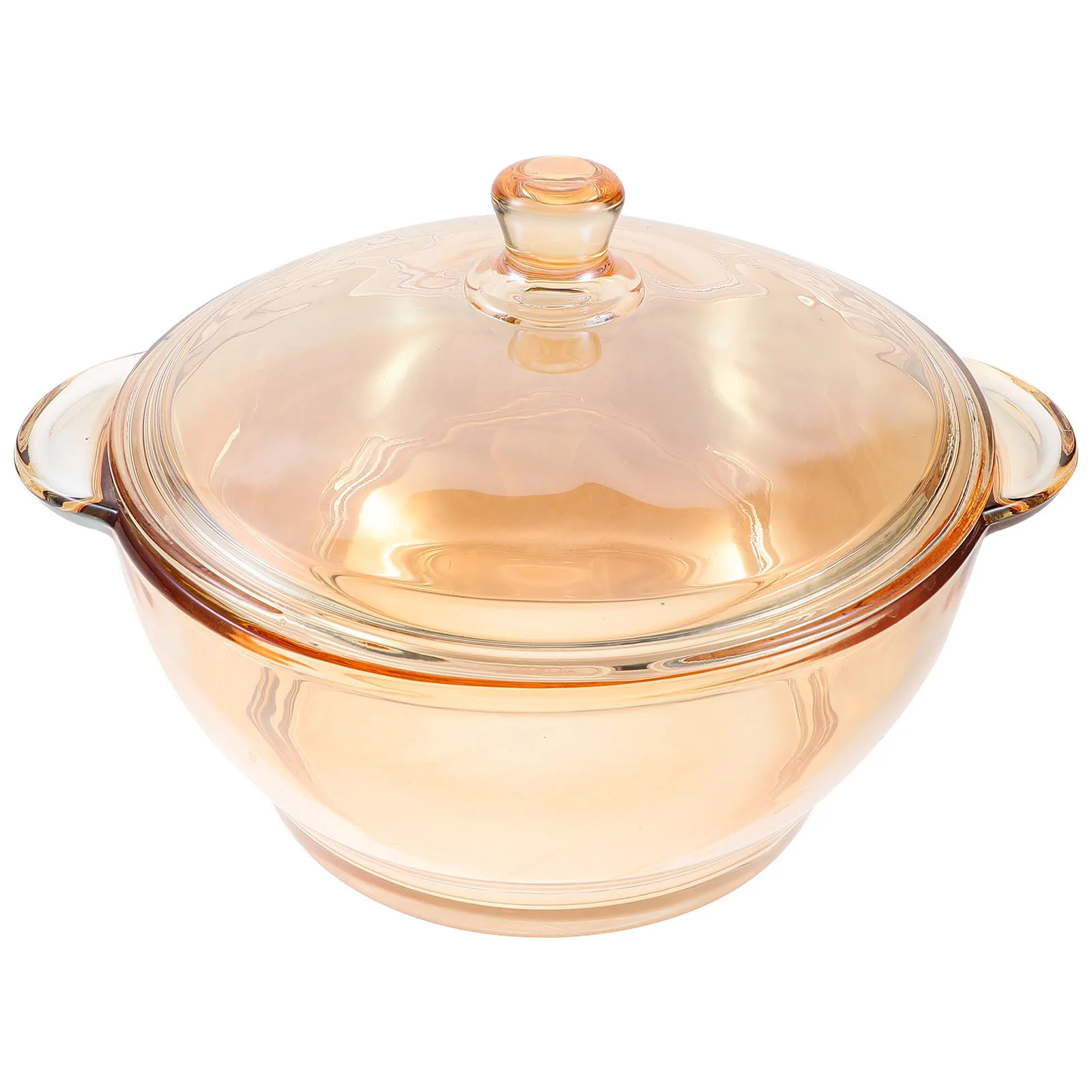 

1 шт., стеклянная кастрюля с двойным ухом, термостойкая стеклянная чаша премиум-класса, без свинца, микроволновая печь, суповая кастрюля с симметричной ручкой