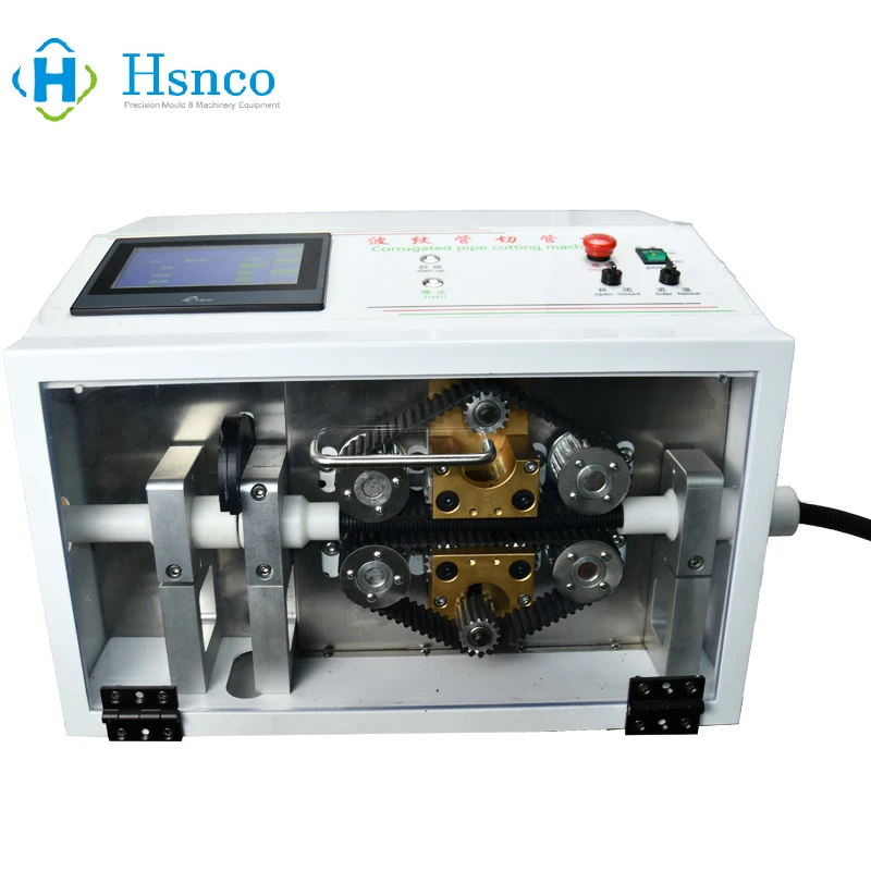 

HS-T008 Sharing Hose Rubber Cutter Bellows Tube Cutting Machine Corrugated Soft Pipe Cut Machine for PVC Hard Plastic PE