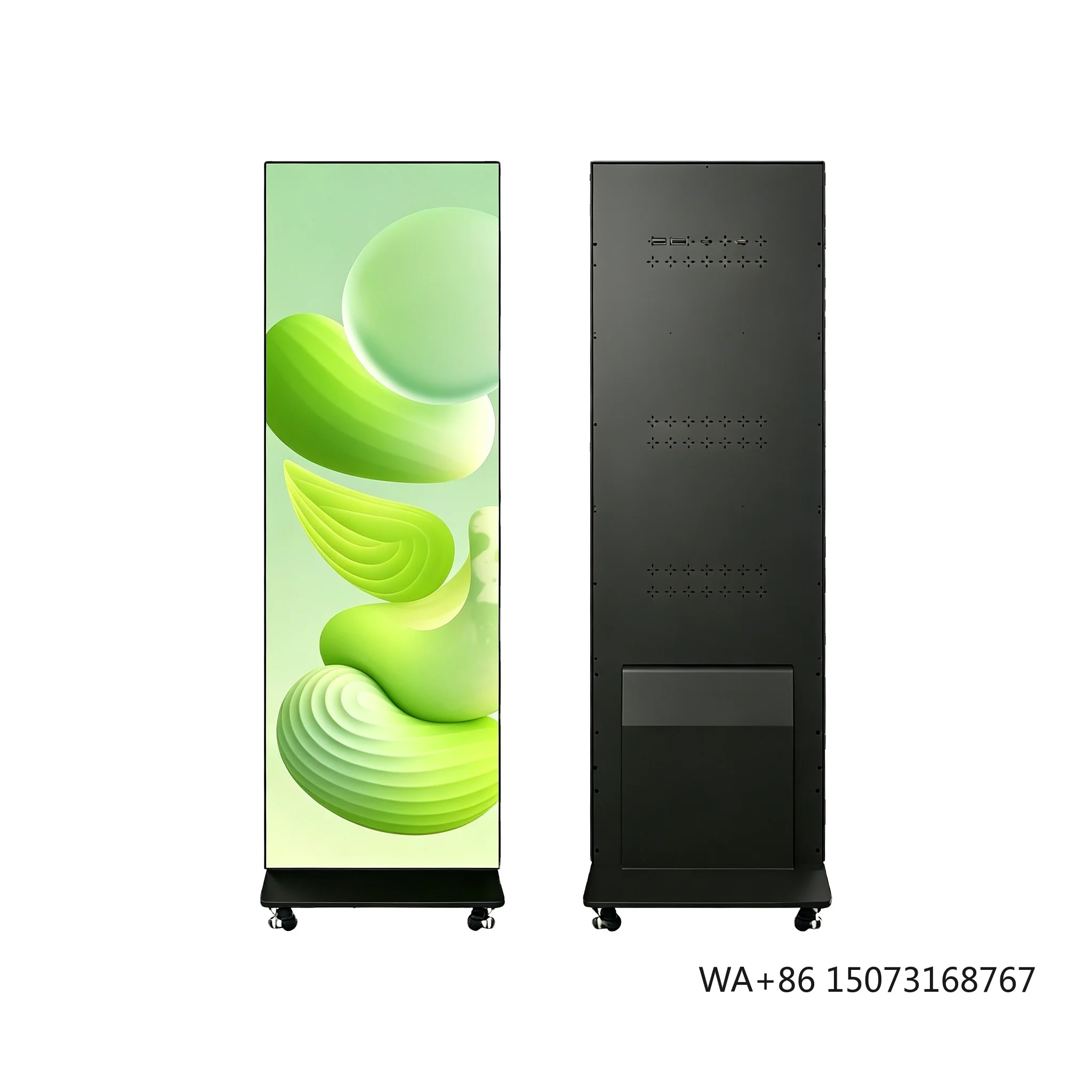 

Indoor HD P1.25 P1.5 P1.8 P2.5 Indoor Led Poster Screen Foldable Electronic Led Advertising Machine Movable GOB