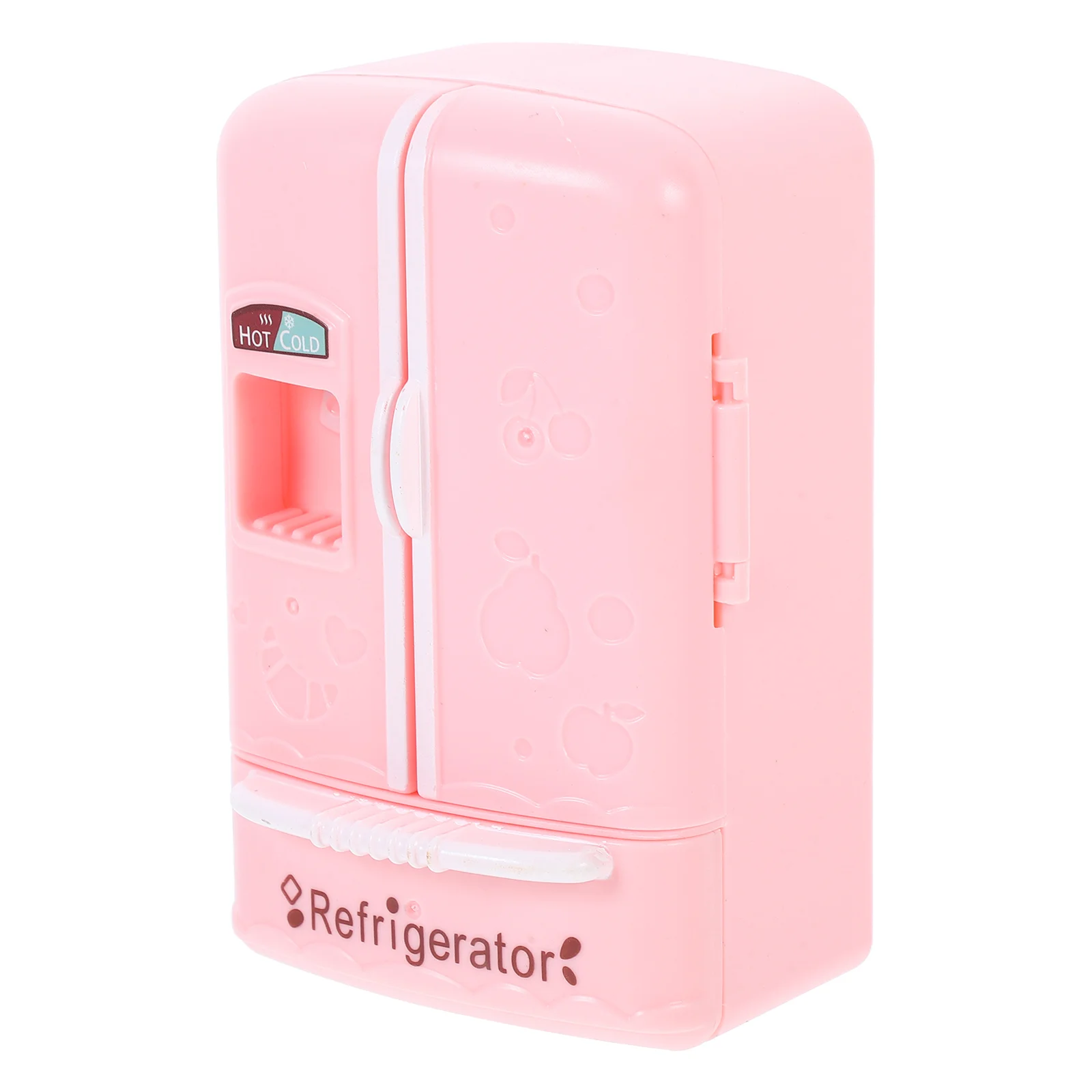 

Mini Refrigerator Toy Small Fridge Plastic Furniture Girls Child Play Decor Mini House Smooth Practical Kids