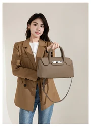 Leather women's bag 2025 new fashion atmosphere mother bag casual commuter women's handbag shoulder messenger bag