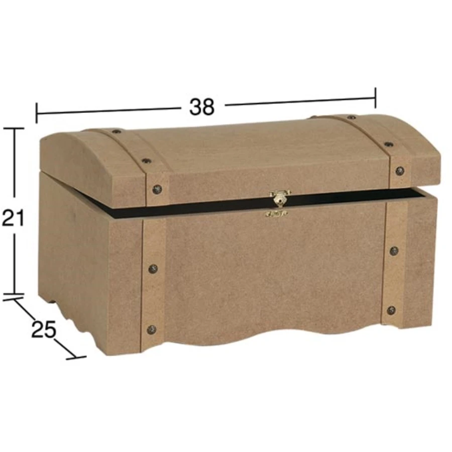 SA408 Big Kabaralı Crate, Unpainted Raw Wood Mdf Box