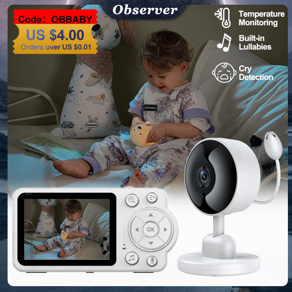 

2.8 Inch Video Baby Monitor With Digital Zoom Surveillance Camera Auto Night Vision Two Way Intercom Babysitter Security Nanny