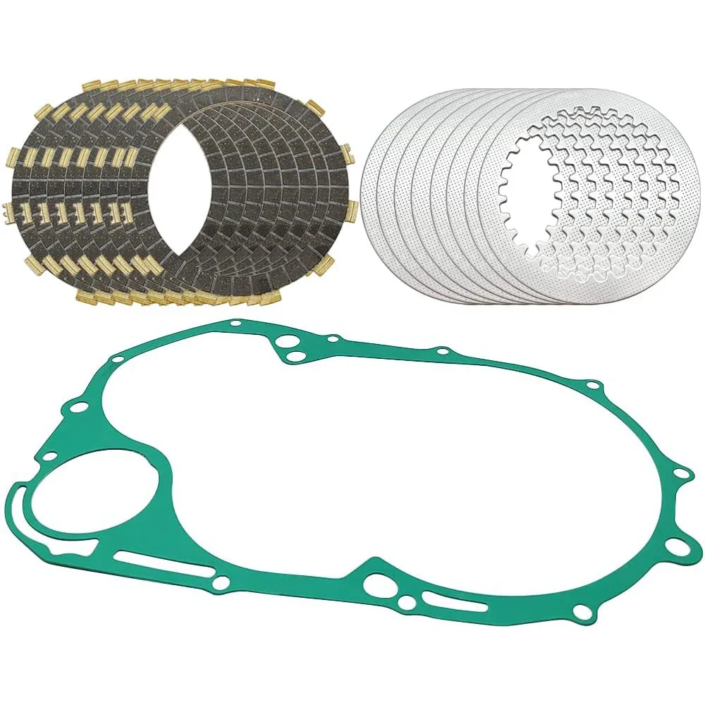 For Yamaha V Star 1100 XVS1100 1999 2000 2001 2002 2003 2004 2005 2006 2007 2008 2009 Clutch Friction Plates & Cover Gasket Kit