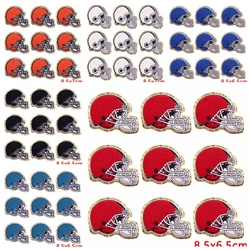 10Pcs/Lot Rugby Football Chenille Patch Iron On Patches For Clothing Football Helmet Towel Embroidery Patches On Clothes Badges