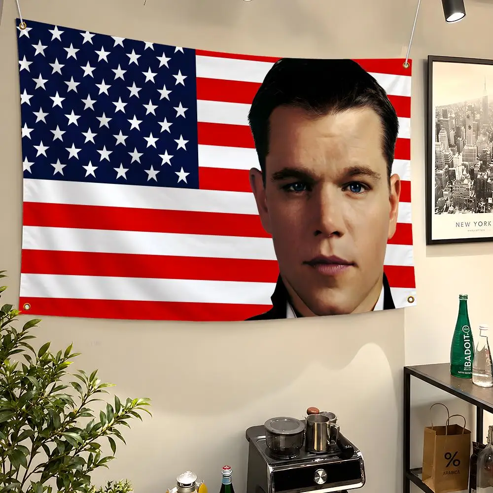 Actor Matt Damon The Martian Mark Watney Flags Wall Hanging Flag Banners For Birthday Parties Outdoor Bedroom Dorm Room Decor