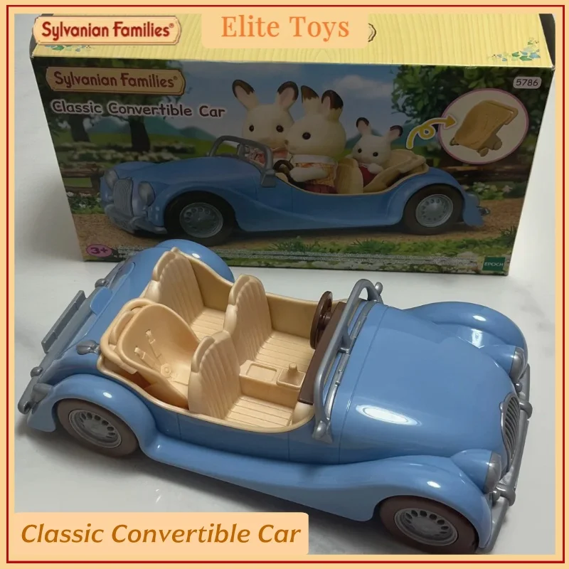 Sylvanian Families Klassische umwandelbare Auto-Simulationspuppe, Kunststoffmaterial, Oberfläche, Beflockung, Spielhaus, Kattunische Lebewesen, Spielzeug