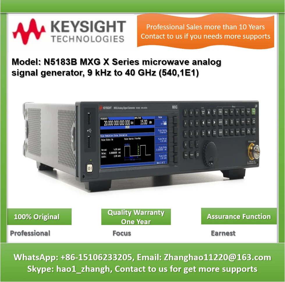 Generador de señal analógica de microondas Keysight N5183B MXG X Series, 9 kHz a 40 GHz (540,1E1)