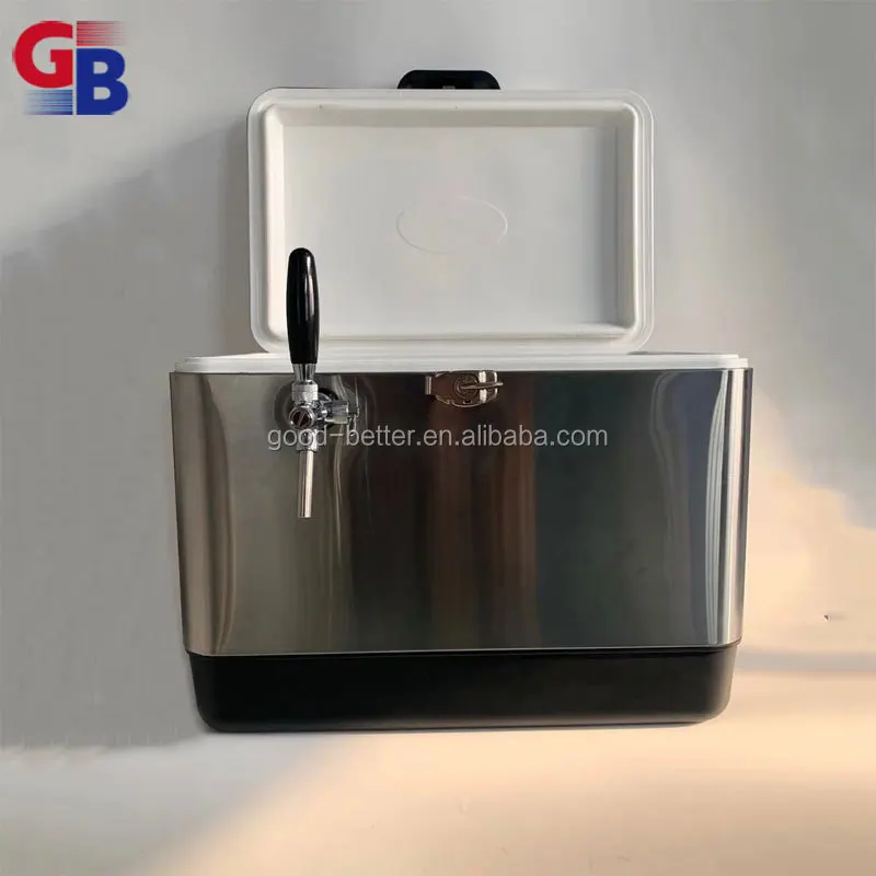 GB1110103 Hot Selling Single 304 Stainless Steel 50L Four Taps Beer Coil Jockey Cooler Box