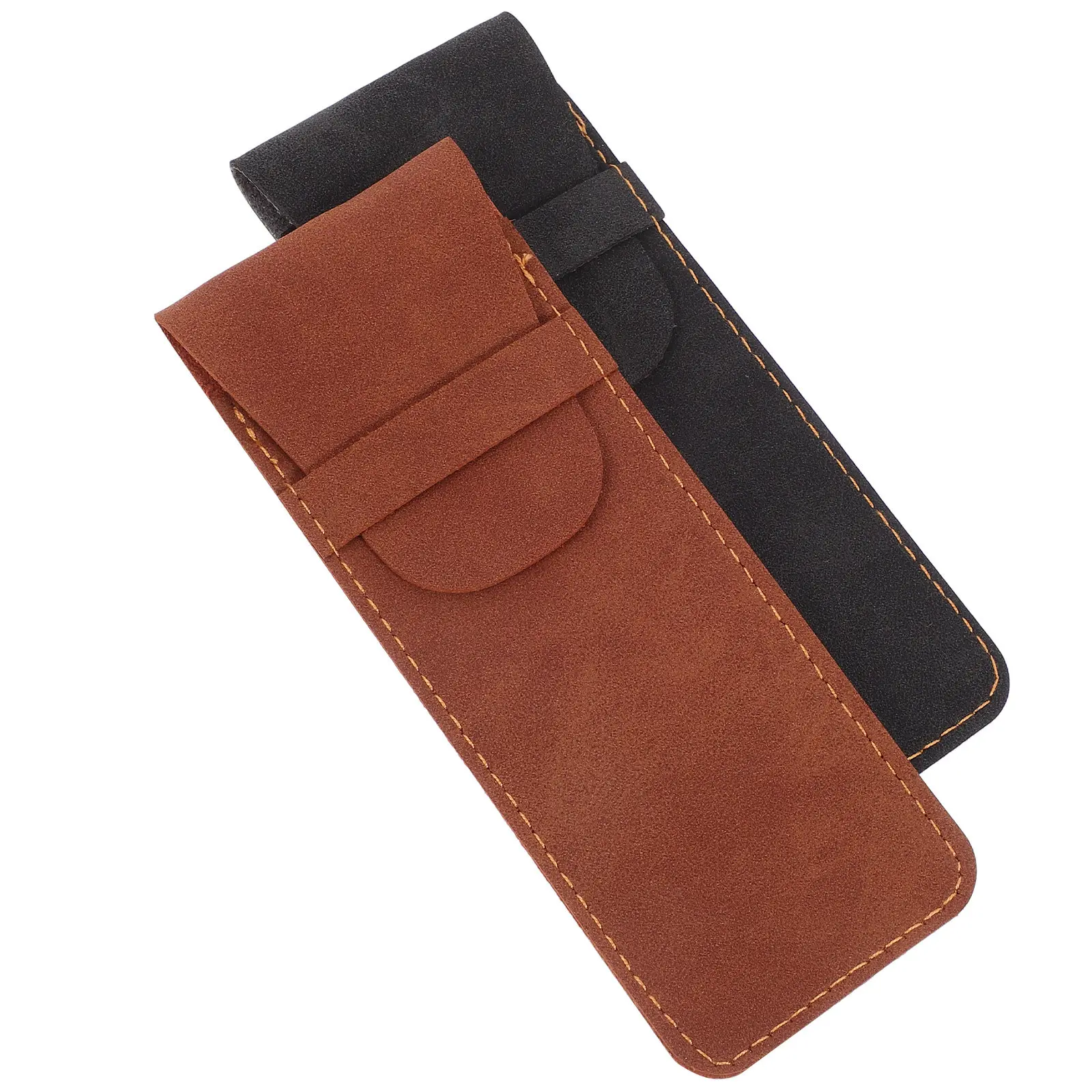 2Pcs Pen Sleeve Simple Design Pen Holder Pouch Protective Storage Case for Fountain Ballpoint Pens Daily Office College
