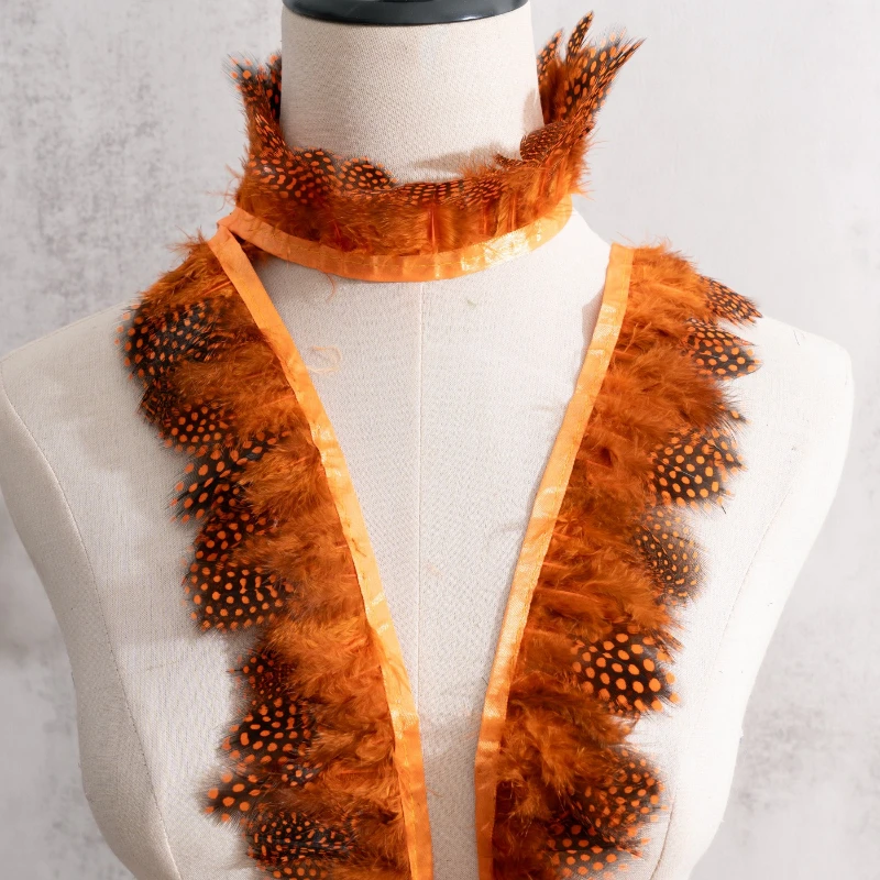 Colorful Feather Fringe Trim for Costumes, Bohemian Clothing Accessories, DIY Fashion Fabric Border