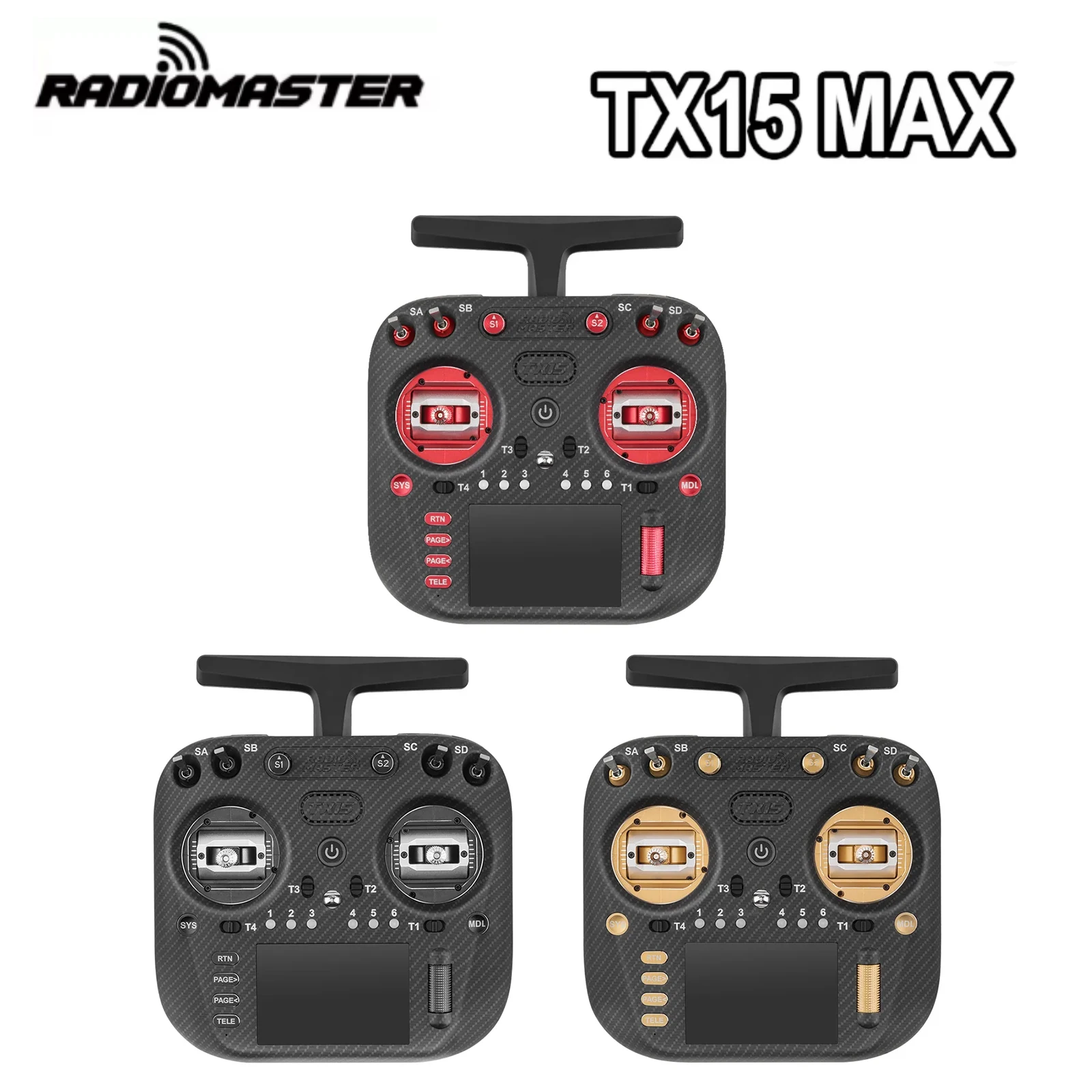 Radiomaster TX15 MAX Remote Control ExpressLRS AG02 CNC HALL GIMBAL LR1121 3.5inch Color Touchscreen for FPV