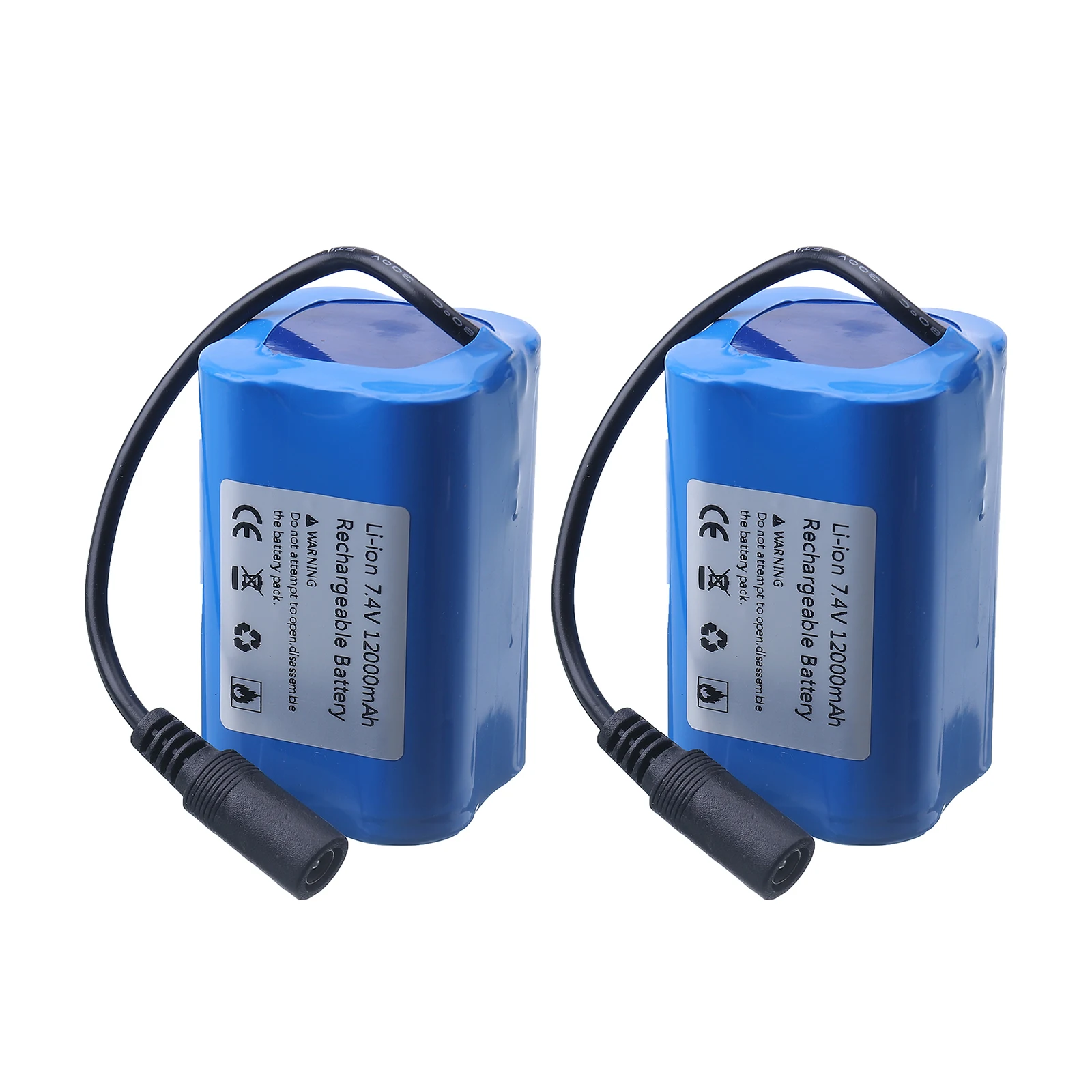 Visaasbootbatterij 7.4V 12000mAh hoge capaciteit Veilig Duurzaam Visserij-specifiek Compatibel met T188 T888 2011-5 V007 C18 H18
