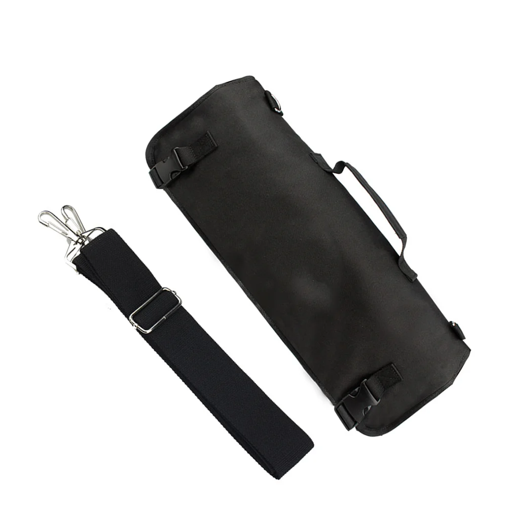 

Multifunctional Camping Cutlery Bag Black Waterproof Oxford Fabric Portable Outdoor Picnic Tableware Storage Organizer Pocket