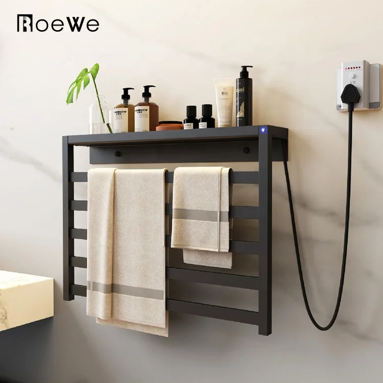 Toallero electrotérmico económico de acero inoxidable para baño, estante montado en la pared para hogar inteligente, calentador de toallas eléctrico, secador más cálido