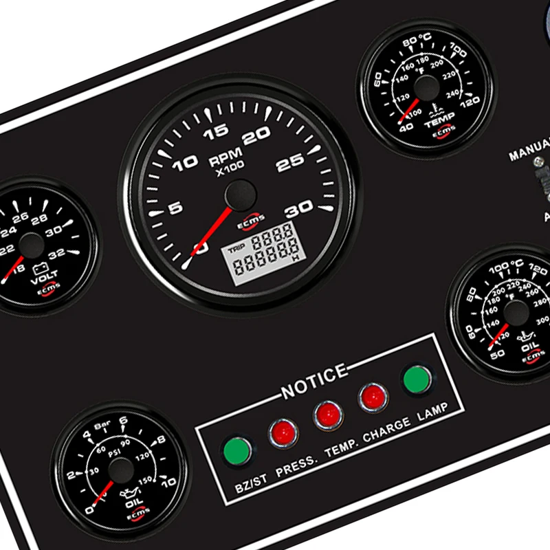 335*200 mm 3KRPM 18-32V 0-10Bar Marine Gauge Control Boat Instrument Panel with Sensor Key Features of the Product