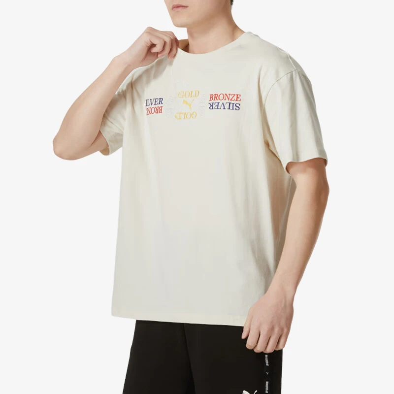 تي شيرت بوما أصلي 2024 جديد للجنسين فضفاض بأكمام قصيرة 629459-87