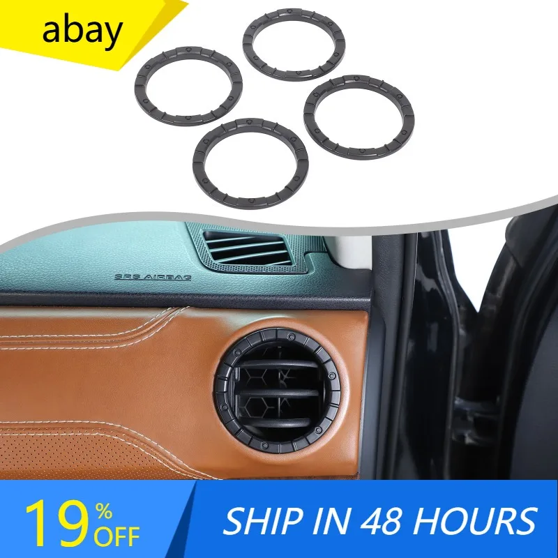 4pcs ABS For 2014 - 2021 Toyota Tundra （Mecha Model）Dashboard Vent Ring Vent Decorative Frame Trim  Car Accessories