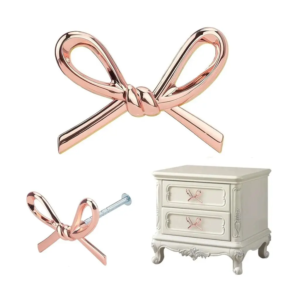 Decorative Zinc Alloy Drawer Handle Bow Shape Vintage Cabinet Pulls Stylish Furniture Knobs Home Decor