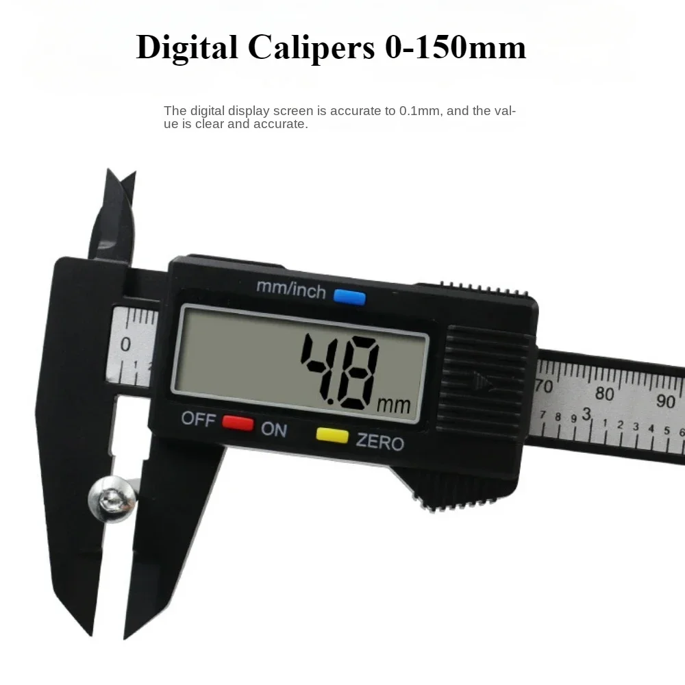 Electronic Digital Caliper Carpentry Tools Carbon Fiber Dial Tool 150 Mm Microcirculation Measurement Tool Pied A Coulisse Hand