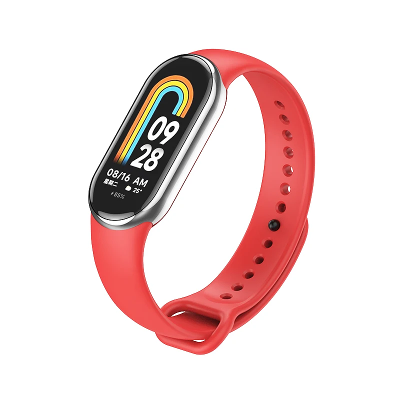 Siliconen bandje voor Xiaomi Mi Band 9 8 bandje NFC sport rubberen armband polsbandje Pulseira Correa Xiaomi Smart Band 10 accessoires