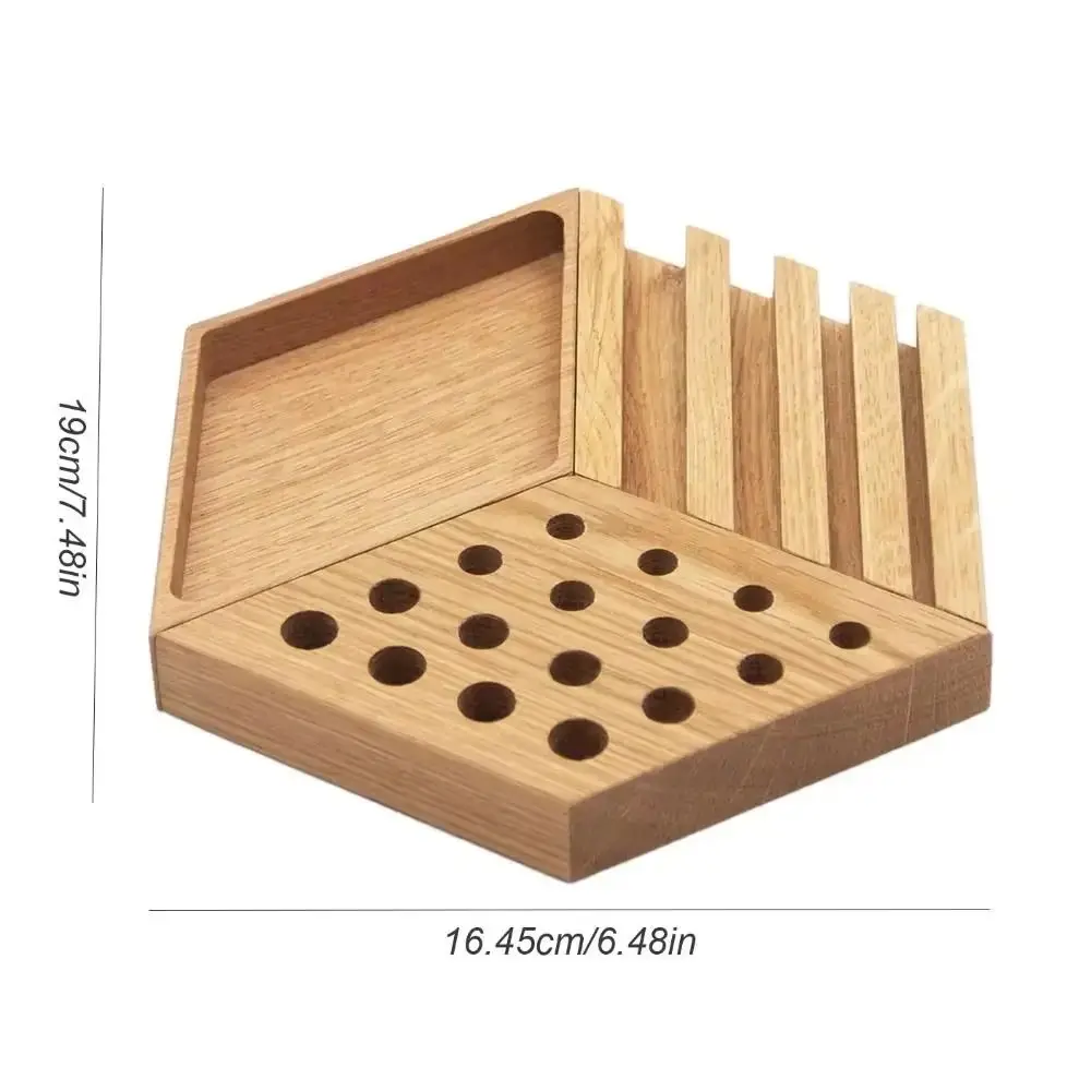 Органайзер для ручек, настольный органайзер, держатель для лотка, регулируемый инструмент для вырезания, деревянный настольный поднос, многофункциональный, большой вместительности