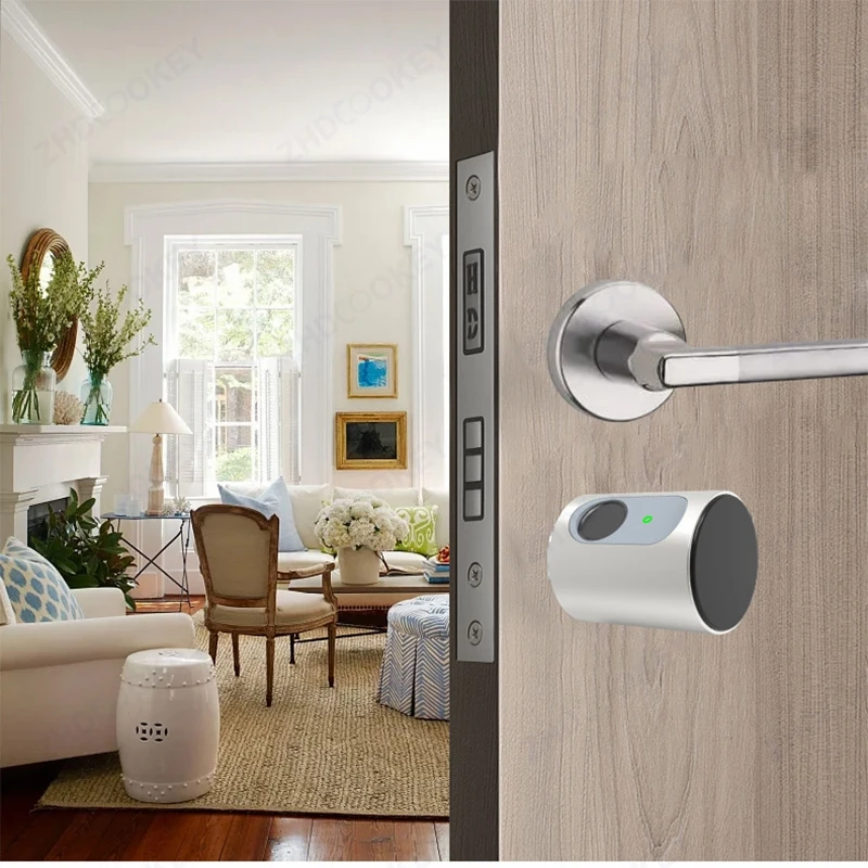 Smart Lock-cilinder Tuya Bluetooth Europa Biometrische vingerafdruk RFID-kaart APP-sleutel DIY Verstelbare kernmaat Elektronische deursloten