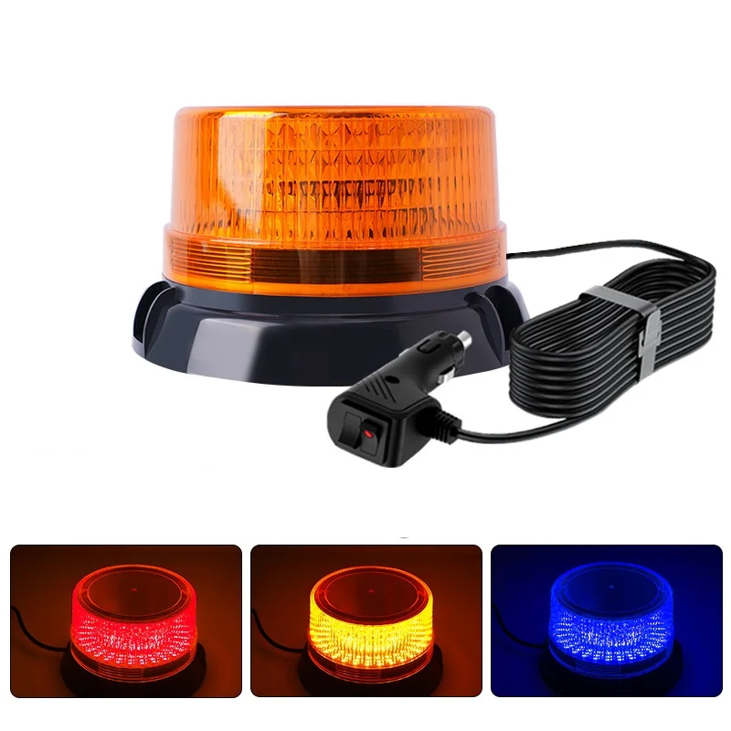 Car Truck Roof Top Warning Light Emergency 36LED Strobe Light Flashing Beacon with Magnetic Base for Security Auto 12V 24V-80V