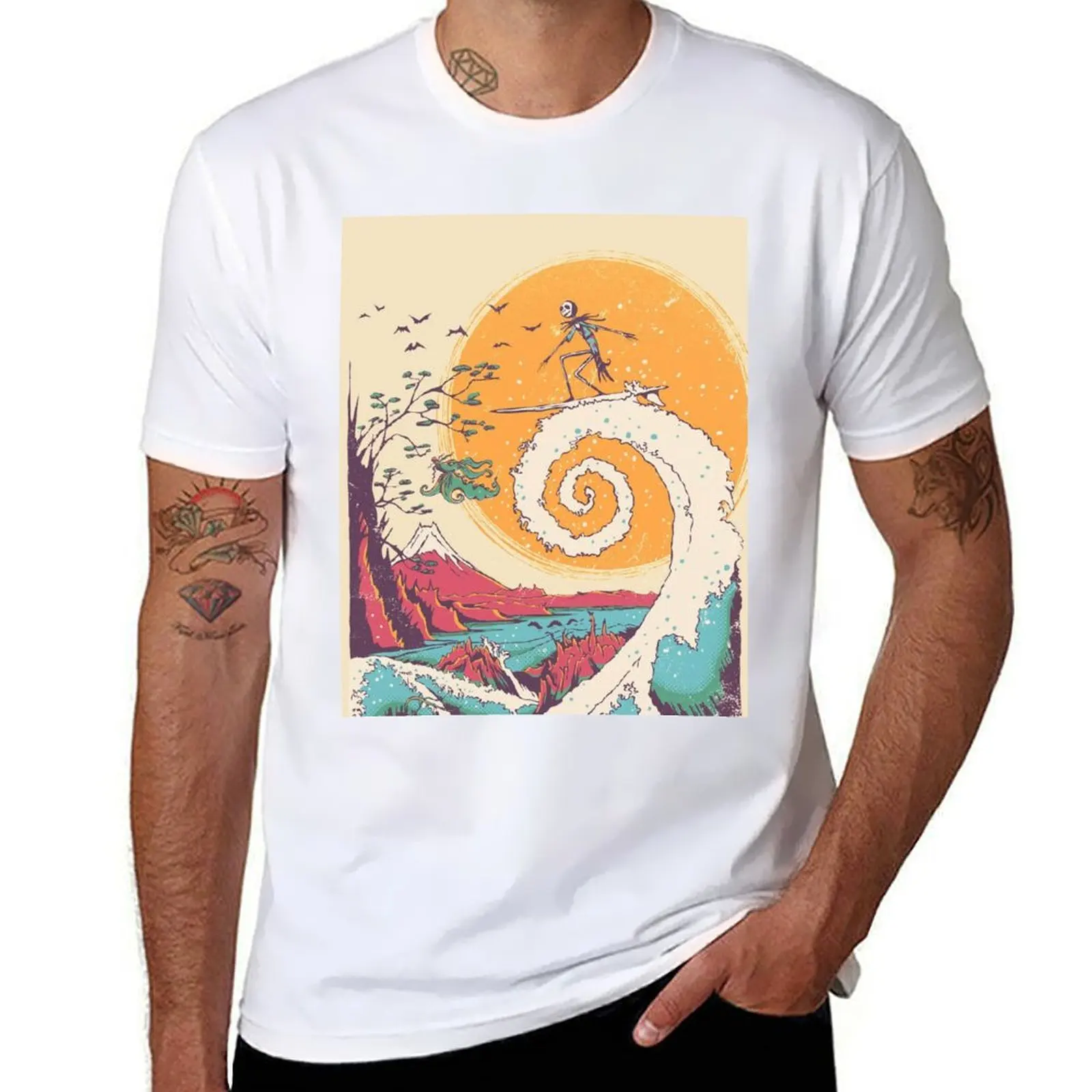 Koszulka Surf Before Christmas męska koszulka graficzna koszulka z nadrukiem personalizowane koszulki męskie zestaw koszulek bawełnianych