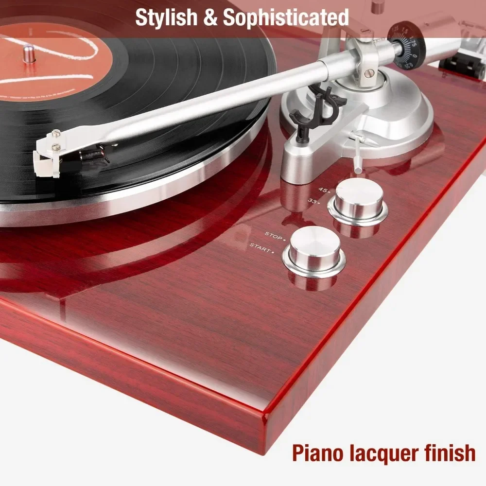 أثاث الحديقة -1 بواسطة قرص دوار بحزام واحد مع اتصال بلوتوث، مضخم فونو مدمج مسبقًا، مخرج USB رقمي من الفينيل #4