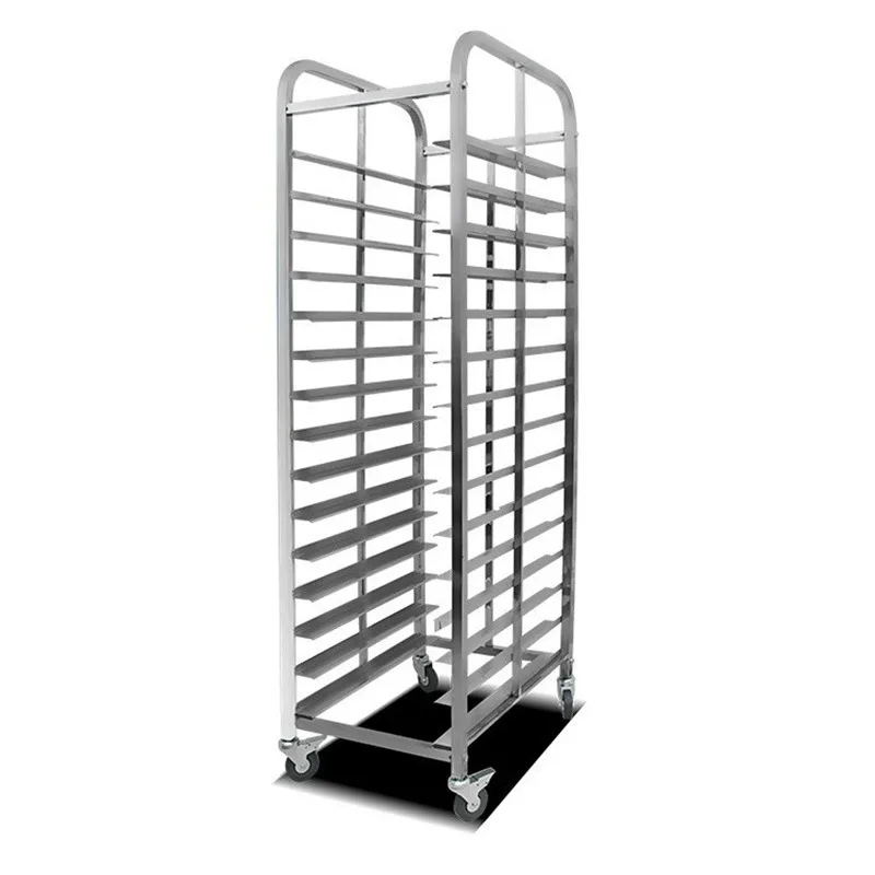 

Stainless steel mobile 15-layer 30-plate baking cake tray cart can be disassembled and assembled for bakery special
