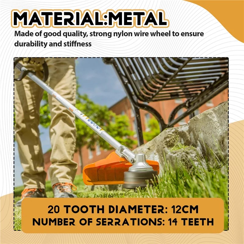 

AB33-9Inch Chain Saw Tooth Mower Blade Teeth Chainsaw Brush Cutter Grass Heavy Duty For Gas Electric Trimmer Garden