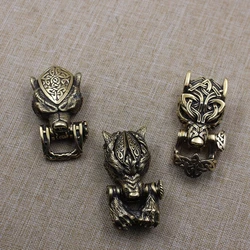 Dragon Head / bears Head Brass Buckle EDC Outdoor DIY Woven Paracord Survival Bracelet Supplies Accessories Retro Umbrella Rope