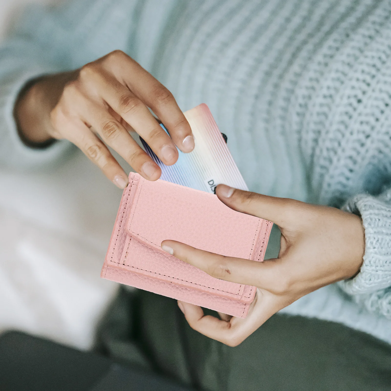 

Tri Fold PU Wallet for Women with Multiple Card Slots and Coin Pocket Compact Small Wallet for Girls Fashionable Cow