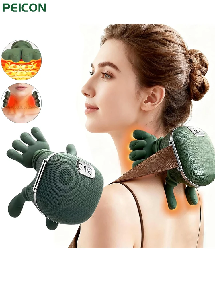 Nek Massager Elektrische Deep Tissue 4D Kneden Gesimuleerde Menselijke Hand Massager voor Nek Schouder Pijnbestrijding Spier Relax Massager - afbeelding 2
