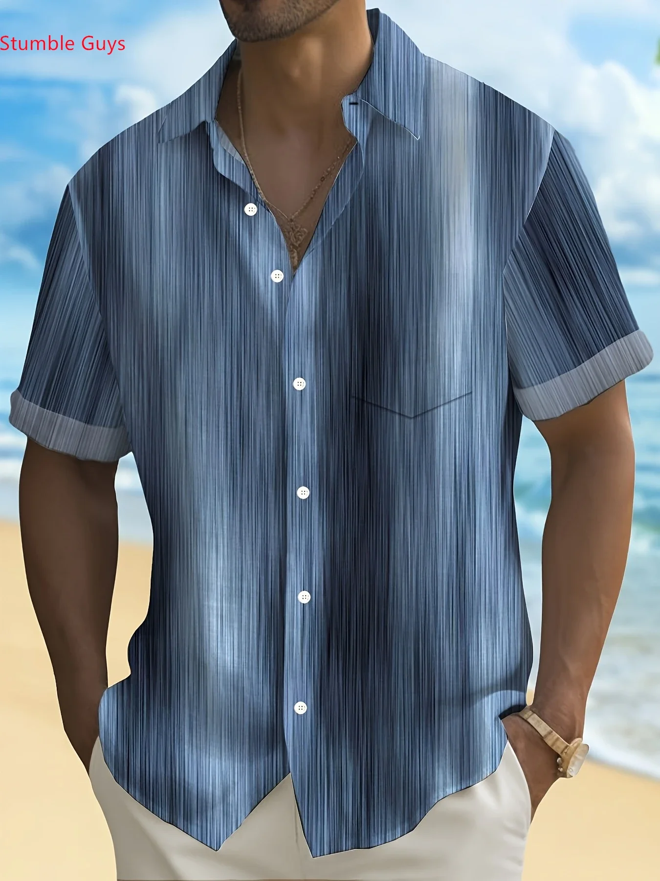 

2026 Trendy Men's Hawaiian Shirt Summer Casual Man Women Short Sleeve Chic Beach Party Print Daily Holiday Wear Tops