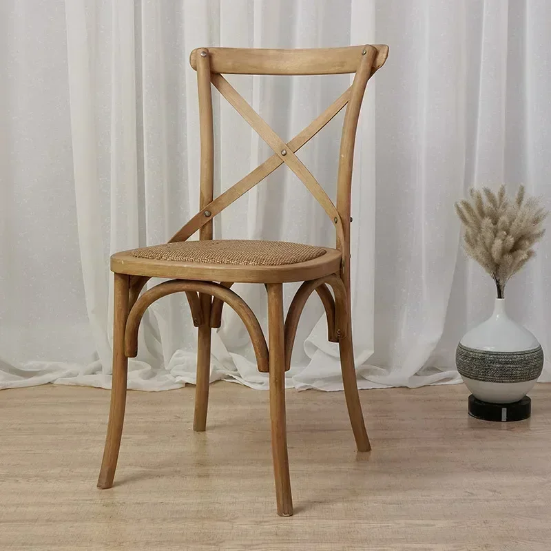 Simple Modern Dining Chair Retro Style Hotel Player Wooden Chair Salon Furniture Mueble De Cocina Garden Furniture CY50DC