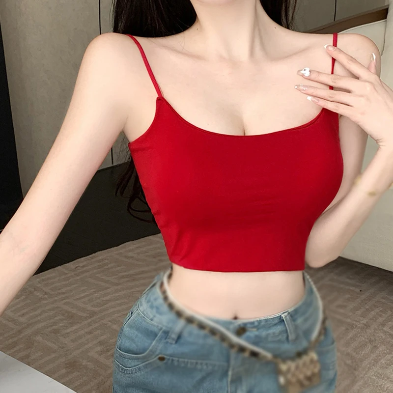 Summer Camisole Slim Vest Sexy Women Sleeveless Crop Top Lady Casual Short Hollow Out Tank Tops Vest Sleeveless Cool Streetwear