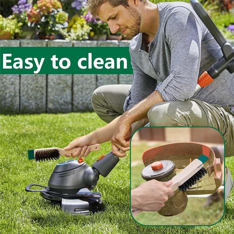 ABZV-Scraper Brush Scrub Brush 2 Piece Set For Lawn Mower Deck Cleaning-For Outdoor Garden Use
